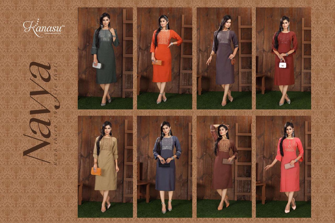 Navya By Kanasu 101-108 Designer Kurtis Catalog